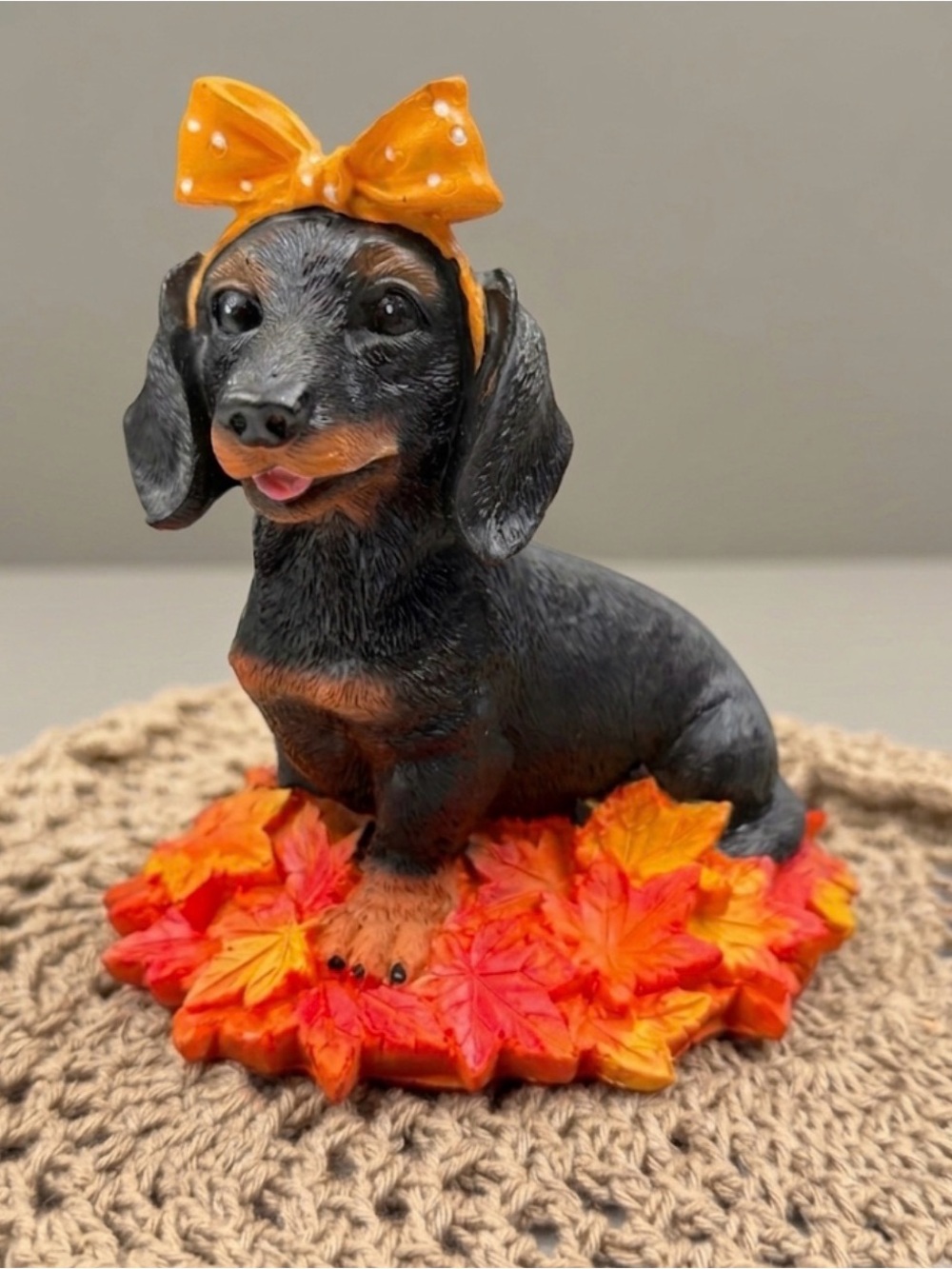 Hobby Lobby Fall Dachshund Figurine Cute Dachshund Decor